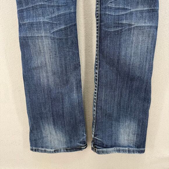 Cowgirl Tuff Jeans Women's 24x33 (0) Blue Aztec Mustang Boot Cut Embroidered - Picture 4 of 16